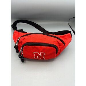 University Of Nebraska Red Waist Fanny Pack With N Logo & Black Strap Cornhusker